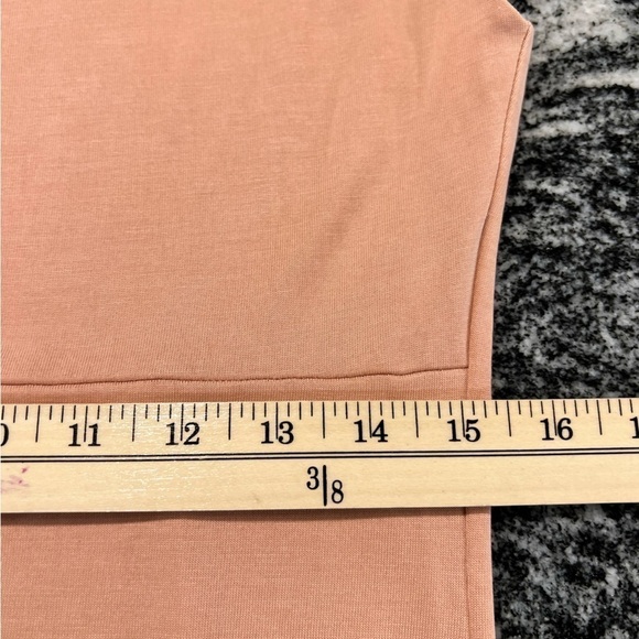 GOTTEX peach long asymmetrical figure hugging long dress - Picture 4 of 12